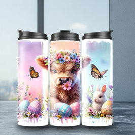 Termo Pincel festivo Tumbler de vaca de montaña de Pascu