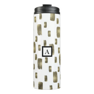 Termo Pincel moderno dorado cobre bronce brillo