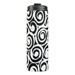 Termo Pincel patrón de grunge. Vintage blanco y negro. a