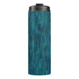 Termo Pinceladas Impresionistas, Azul Marino, Verde Azul