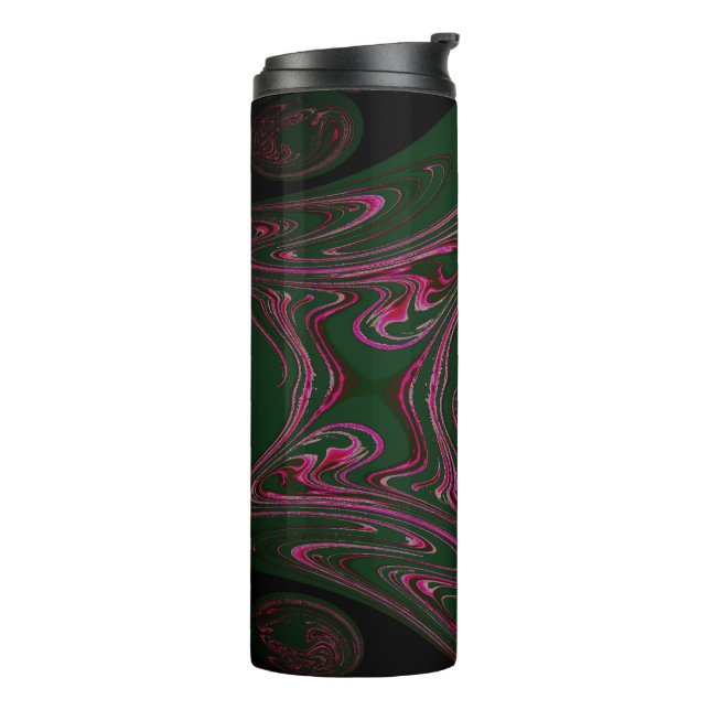 Termo Pine Green Hot Pink Thermal Tumbler (Rotado hacia la izquierda)
