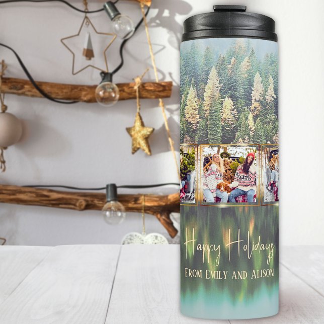 Termo Pines 5 Navidades de plantilla de fotos Tumbler té (Subido por el creador)