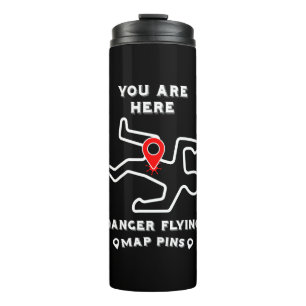 Termo Pines de mapa volador de peligro