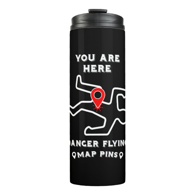 Termo Pines de mapa volador de peligro (Anverso)