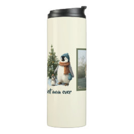 Termo Pingüino de invierno personalizado "Mejor mamá del