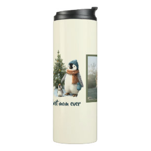 Termo Pingüino de invierno personalizado "Mejor mamá del