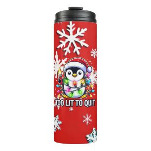 Termo Pingüino de Navidad demasiado lit para dejarlo