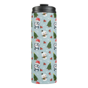 Termo Pingüino Santa Feliz Feliz Feliz Navidad