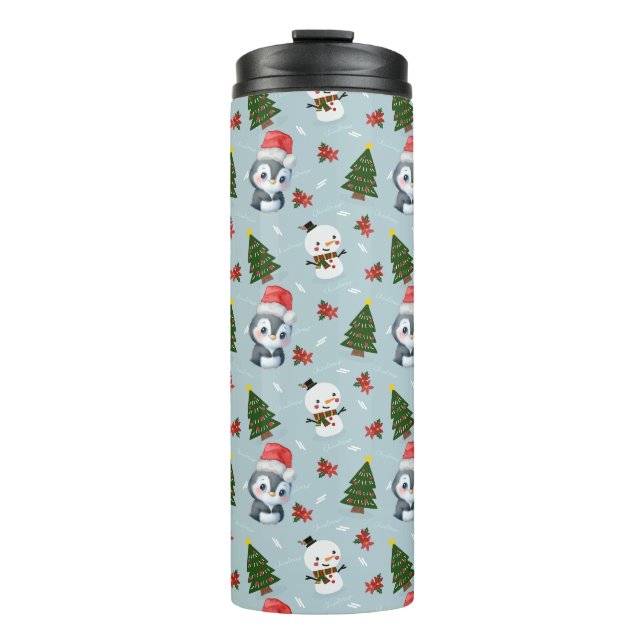 Termo Pingüino Santa Feliz Feliz Feliz Navidad (Anverso)