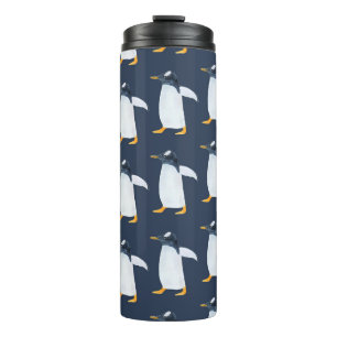 Termo Pingüinos: Pequeña acuarela oscura