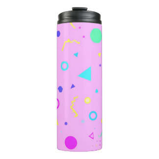 Termo Pink 80s Memphis Geometric Pattern