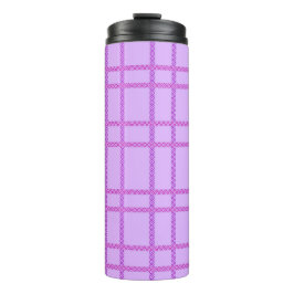 Termo Pink and purple flower checkered pattern