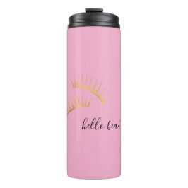 Termo Pink Gold Eyelashes Hello Beautiful