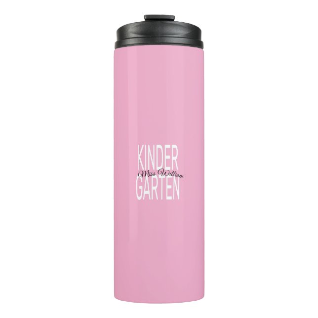 Termo Pink Kindergarten Miss William Custom Teacher Fabr (Anverso)