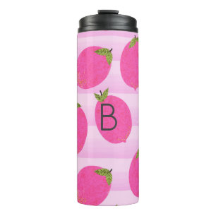 Termo Pink Lemons Summer Fruit Watercolor Fun Bright