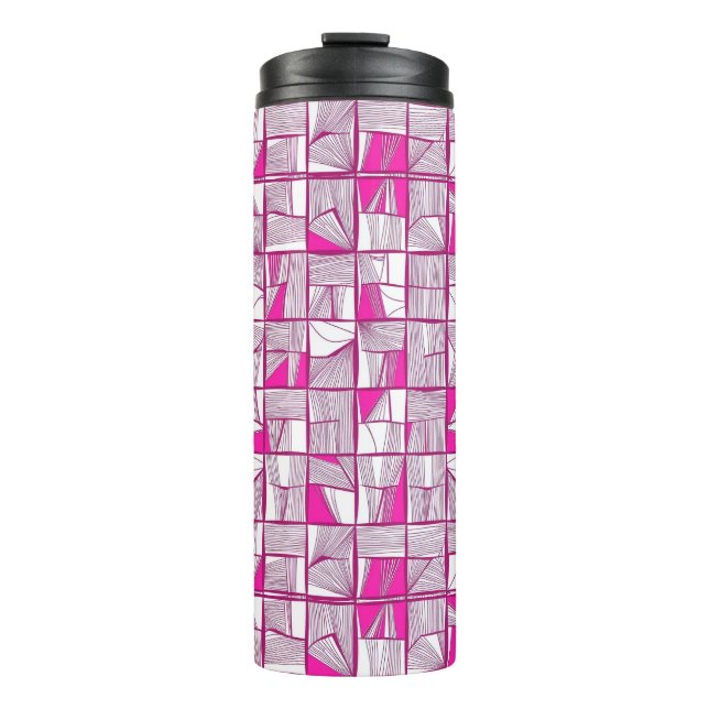 Termo Pink & Magenta Geometric Block Pattern  (Anverso)
