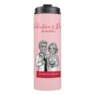 Termo pink Valentine's Day doctors in love