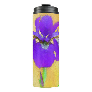 Termo Pintado de iris morado - Perro original curado A