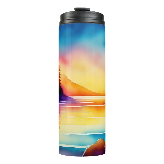 Termo Pintando La Casa Del Lago Por Water-86745 (Anverso)