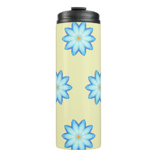 Termo Pintando Tumblers Florales de Lotus azul