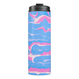 TERMO PINTURA ABSTRACTA AZUL Y BLANCA 6