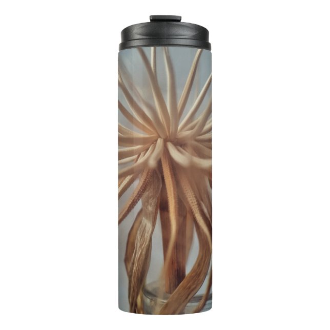 Termo Pintura abstracta en blanco y marrón (Anverso)