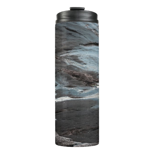 Termo Pintura abstracta en negro y gris (Anverso)