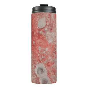 Termo Pintura abstracta en rojo y blanco