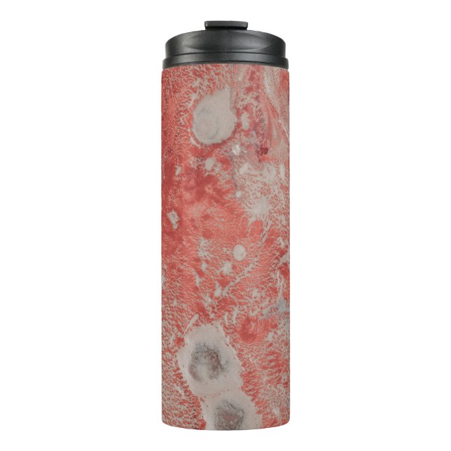 Termo Pintura abstracta en rojo y blanco (Anverso)