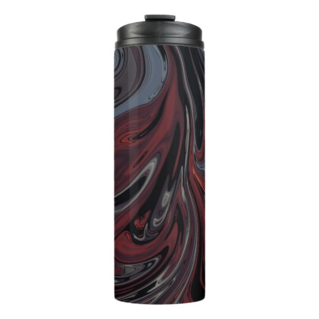 Termo Pintura abstracta gris y roja (Anverso)