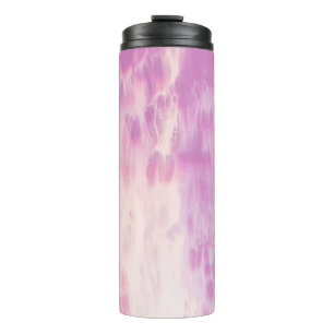 TERMO PINTURA ABSTRACTA VERDE Y BLANCA