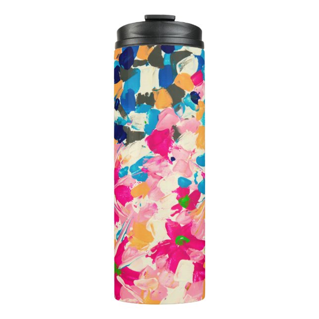 Termo  pintura al óleo abstracta sobre lienzo. Guerra mu (Anverso)