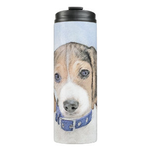 Termo Pintura Beagle - Arte Perro Original Cuto