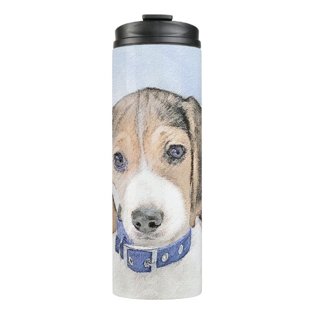Termo Pintura Beagle - Arte Perro Original Cuto (Anverso)