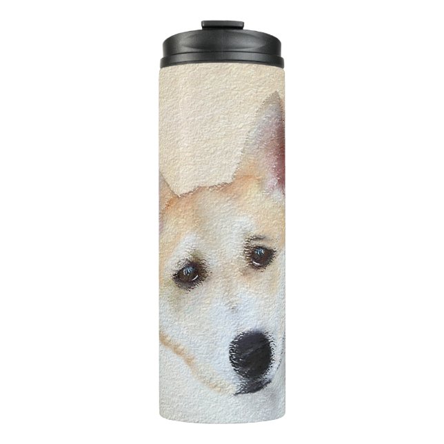 Termo Pintura canaense de perro - Arte original de perro (Anverso)