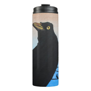 Termo Pintura de aves silvestres de grajilla de Austin T