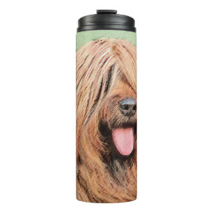 Termo Pintura de Briard - Arte de Perro Original.