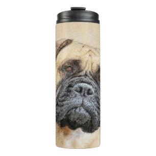 Termo Pintura de Bullmastiff - Arte de Perro Original.