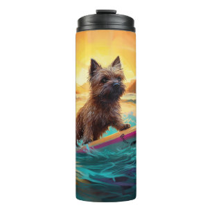 Termo Pintura de Cairn Terrier Beach Surfing