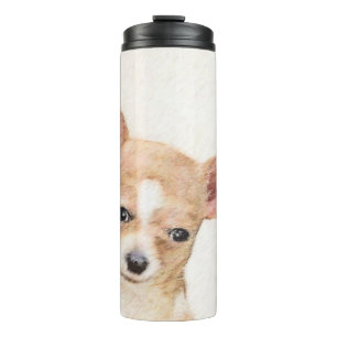 Termo Pintura de Chihuahua - Arte Perro Original.