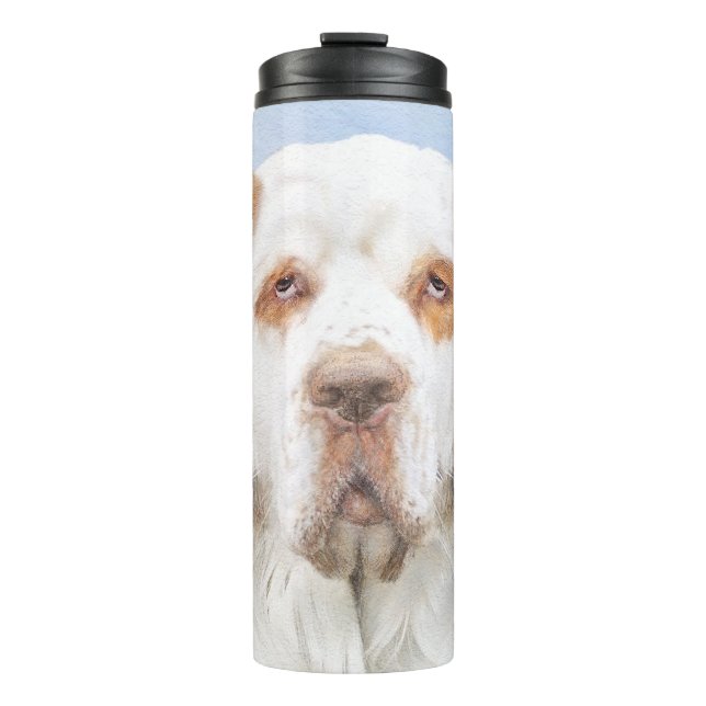 Termo Pintura de Clumber Spaniel - Arte de Perro Origina (Anverso)