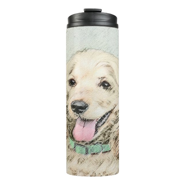 Termo Pintura de Cocker Spaniel Buff - Arte de Perro Ori (Anverso)