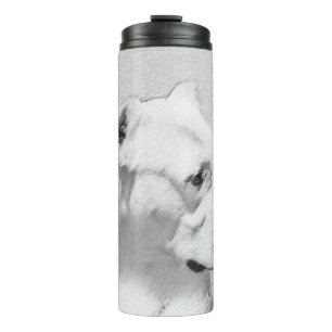 Termo Pintura de Dogo Argentino - Arte original del perr