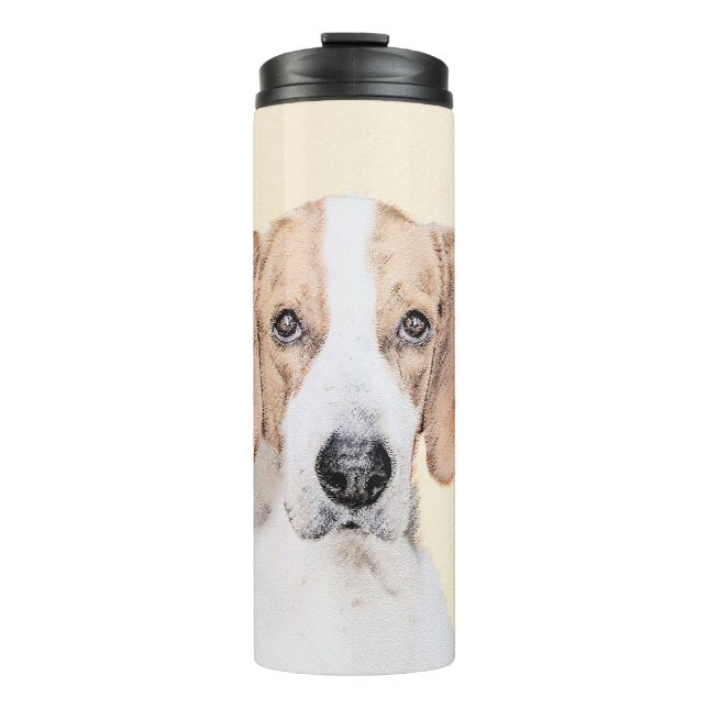 Termo Pintura de Foxhound estadounidense - Arte de Perro (Anverso)