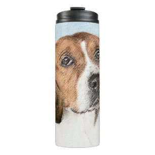 Termo Pintura de Foxhound inglesa - Arte Perro Original