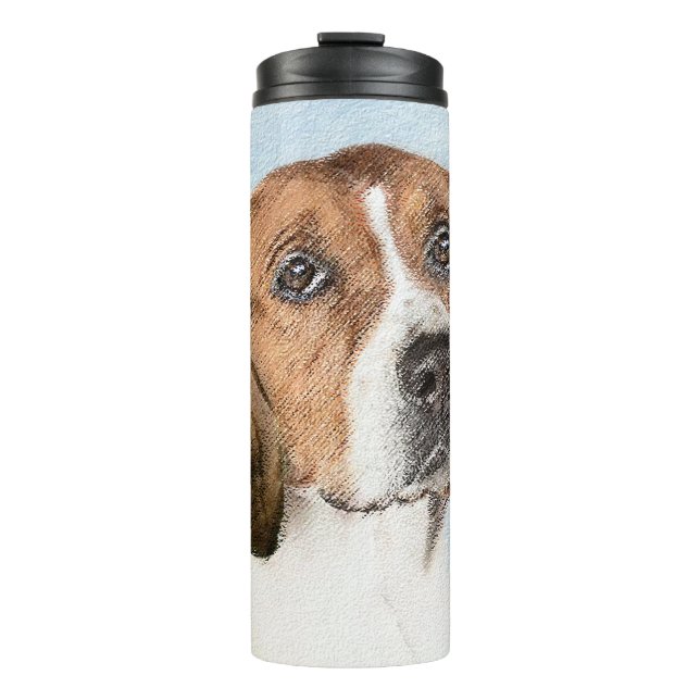Termo Pintura de Foxhound inglesa - Arte Perro Original  (Anverso)