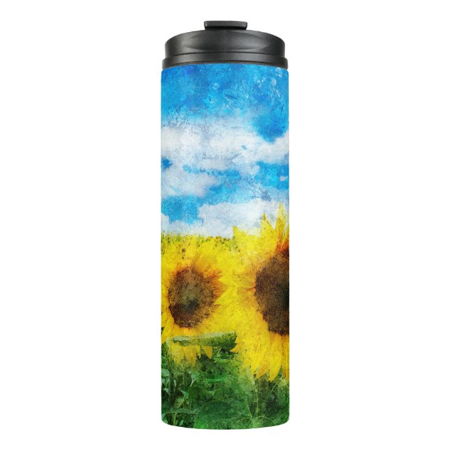 Termo Pintura de girasoles (Anverso)