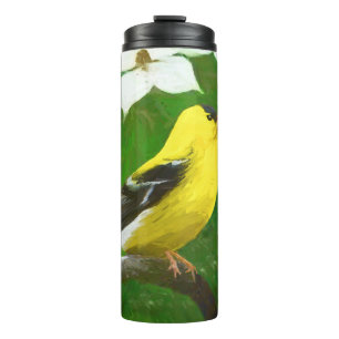 Termo Pintura de Goldfinch - Arte de Perro Original.