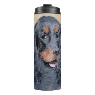 Termo Pintura de Gordon Setter - Arte de Perro Original.