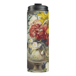 Termo Pintura de Jardín Botánico Floral Elegante Vintage